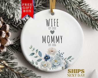 New Mom Christmas Ornament Personalized New Mom Gift for Future Mommy Ornament Expecting Mom Pregnancy Announcement Ornament Gift Mom to Be