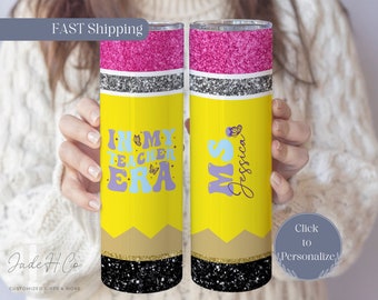 Teacher Tumbler Personalized, Teacher Gifts, Teacher Cup With Straw, Teacher Appreciation Gift, Custom Name Teacher Tumbler Cup In My Era