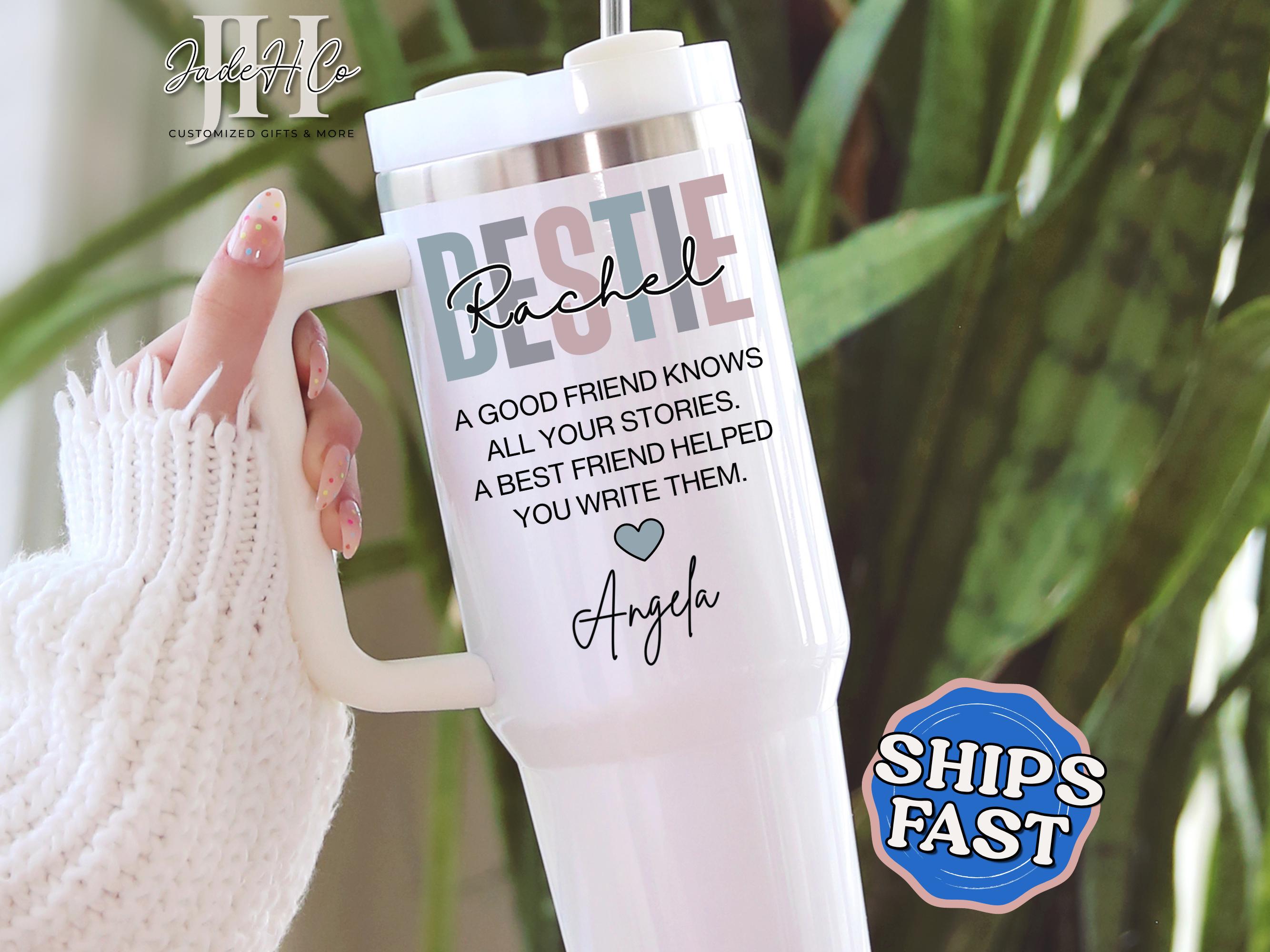 Best Friend Tumbler, Personalized Best Friend besties 40oz Tumbler Best Friend Gift for Best Friend Travel Cup Friendship Gift Bestie Cup