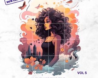 Black Witch PNG: African American Clipart for Crafters & Small Businesses, Pastel Halloween Clipart, High-Resolution Digital Art. Afro Witch