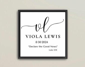 Personalized Baptism Canvas | "Declare the Good News" JW Gift