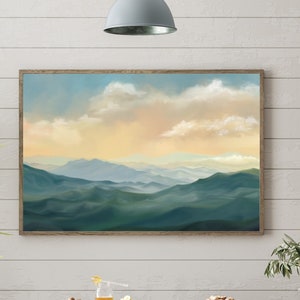 May include: A white farmhouse table with a drawer and two benches. The table is set with a plate of nuts, a glass of juice, and a plate of pastries. A framed landscape painting hangs on the wall behind the table.