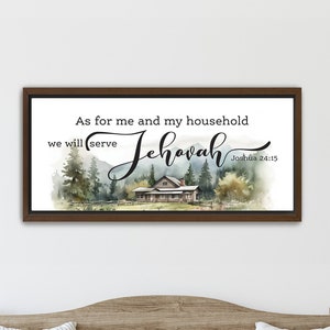 As For Me and My Household, We Will Serve Jehovah | Christian Home Decor | Pioneer Gifts Jw | JW Gifts | JW Pioneer Gifts
