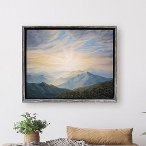 Blue Ridge Mountains Wall Art | Original Painting | Blue Ridge Parkway | North Carolina Wall Art