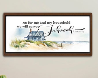 As For Me and My Household, We Will Serve Jehovah | Christian Home Decor | Pioneer Gifts Jw | JW Gifts | JW Pioneer Gifts
