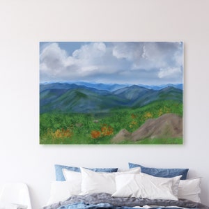 A Breath of Fresh Air | Blue Ridge Mountains Painting | Panoramic Landscape Painting of the Appalachian Mountains | North Carolina