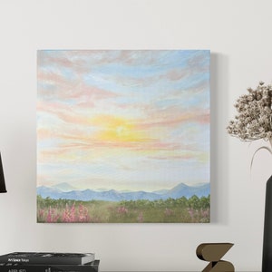 Blue Ridge Mountains Wall Art | Original Oil Painting | Mountain Oil Painting | North Carolina Wall Art