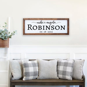 Wedding Date Sign | Last Name Sign |  Personalized Sign | Master Bedroom Decor | Established Date