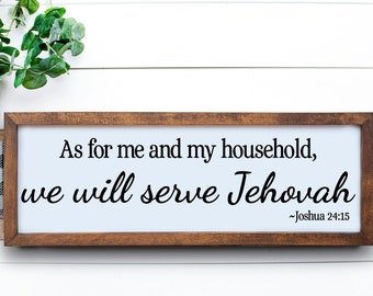 As For Me and My House Wood Sign | JW Ministry Gift | JW Gifts
