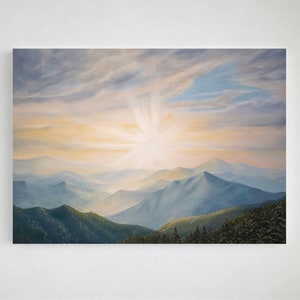 Landscape Painting | Blue Ridge Parkway | Blue Ridge Mountains Art | Appalachian Mountain | Landscape Wall Art | Canvas Print