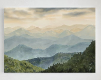 Blue Ridge Parkway | Blue Ridge Mountains Art | Appalachian Mountain | Landscape Wall Art | North Carolina Art