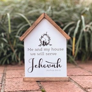 House Shape Wood Sign  | Jw Gifts | Mini Wood House | Pioneer Gifts Jw | JW Pioneer Gifts