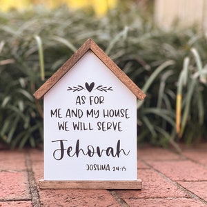 JW Gifts | House Shape Wood Sign  | JW Pioneer Gifts | Scripture Wood Sign | Pioneer Gifts Jw