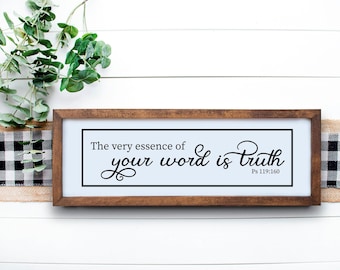 The very essence of you word is truth | 2023 JW Year Text | Scripture Wood Sign | Psalms | JW Wood Sign | JW Gifts