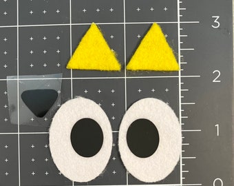 1 Set of felt eyes, ears and nose for crochet plushies heeler face