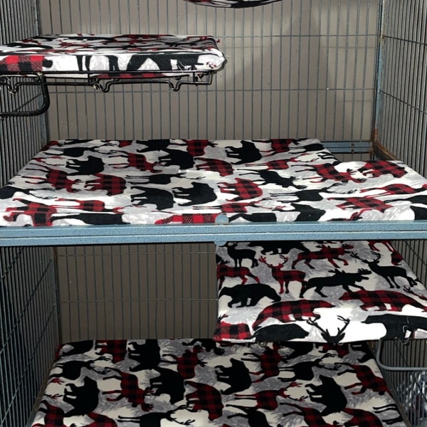 Jeu de revêtements de cage pour furet Nation Doublr