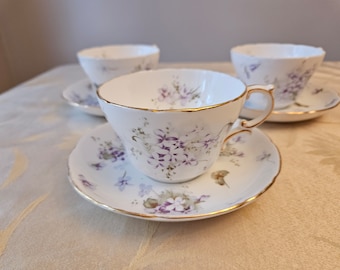 Hammersley Victorian Violets Teacup and Saucer