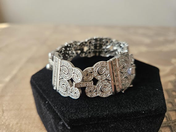 Sterling Silver Panel Bracelet - image 4