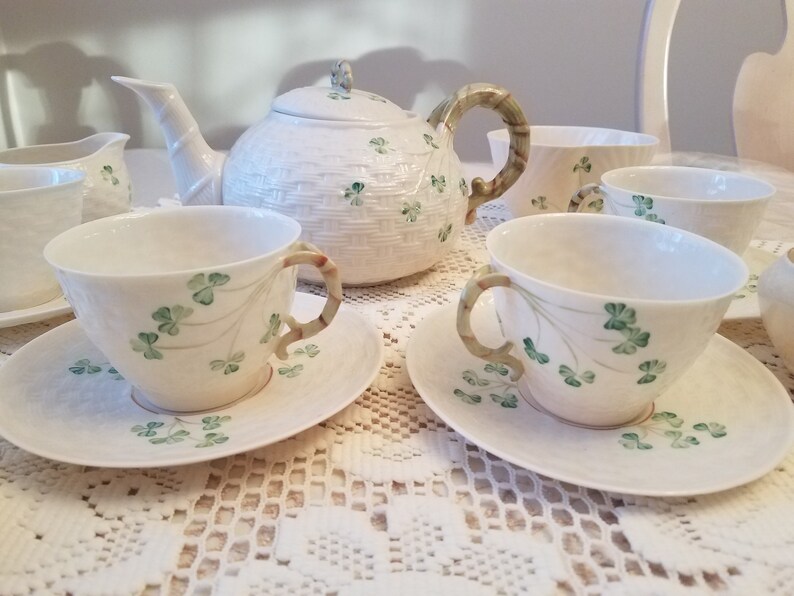 Vintage Belleek Tea Set Etsy