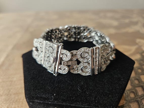 Sterling Silver Panel Bracelet - image 3