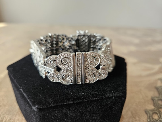 Sterling Silver Panel Bracelet - image 2