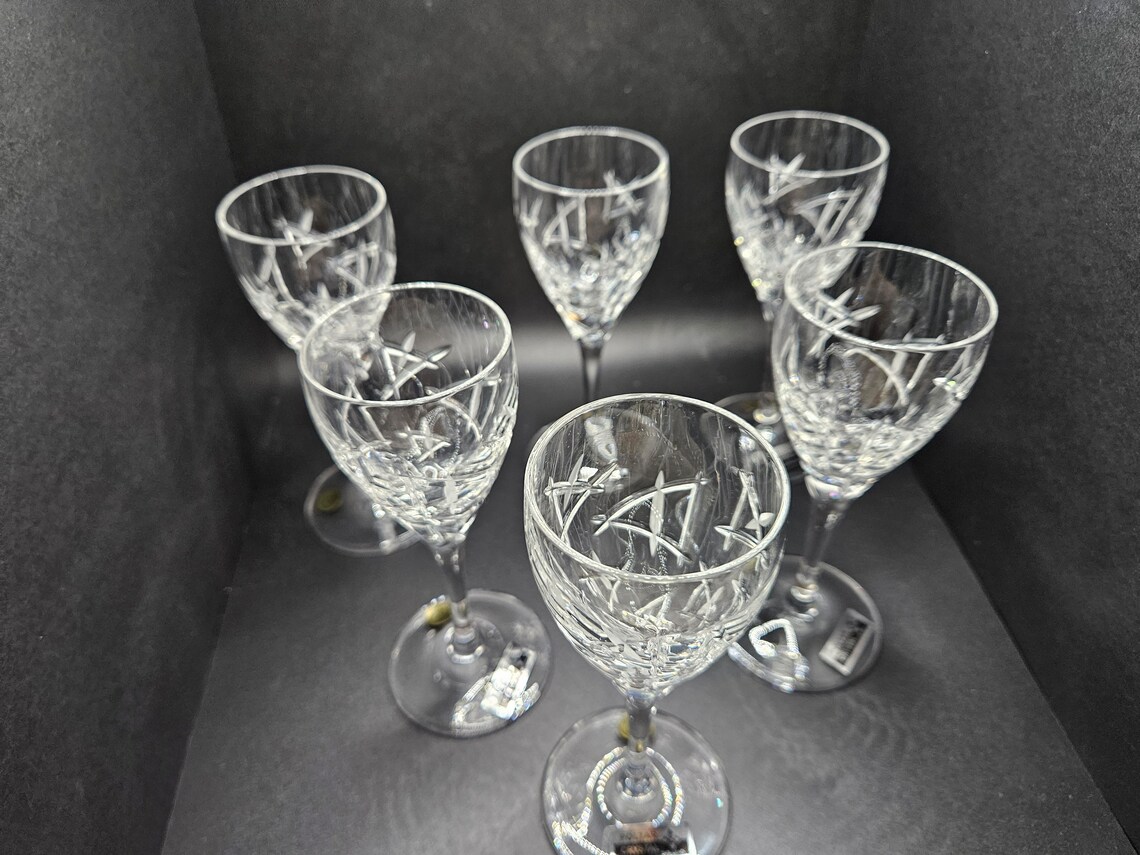 Vintage Crystal Cordial/sherry Glasses Etsy
