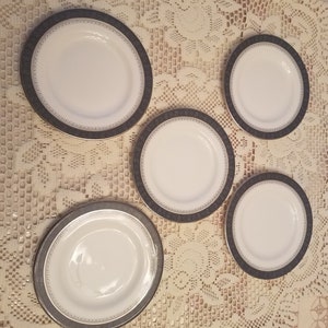 Vintage Sherbrooke H 5009 Bread and Butter Plates by Royal Doulton