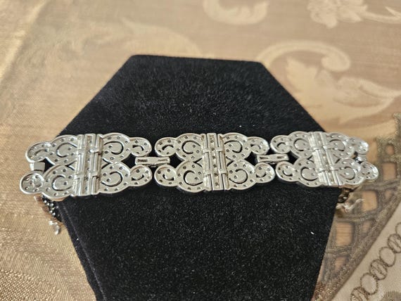 Sterling Silver Panel Bracelet - image 5