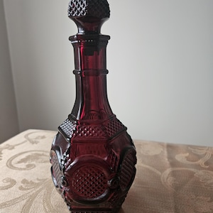 Vintage Avon Cape Cod Ruby Red Decanter