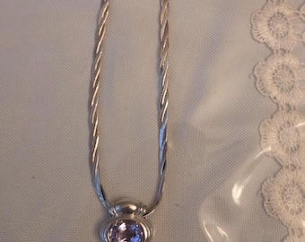 Sterling Silver and Amethyst Necklace