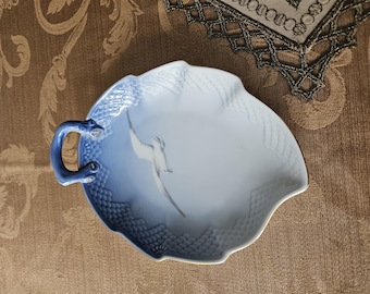 Bing and Grondahl Seagull Seahorse Handle Candy Dish, #217 B&G