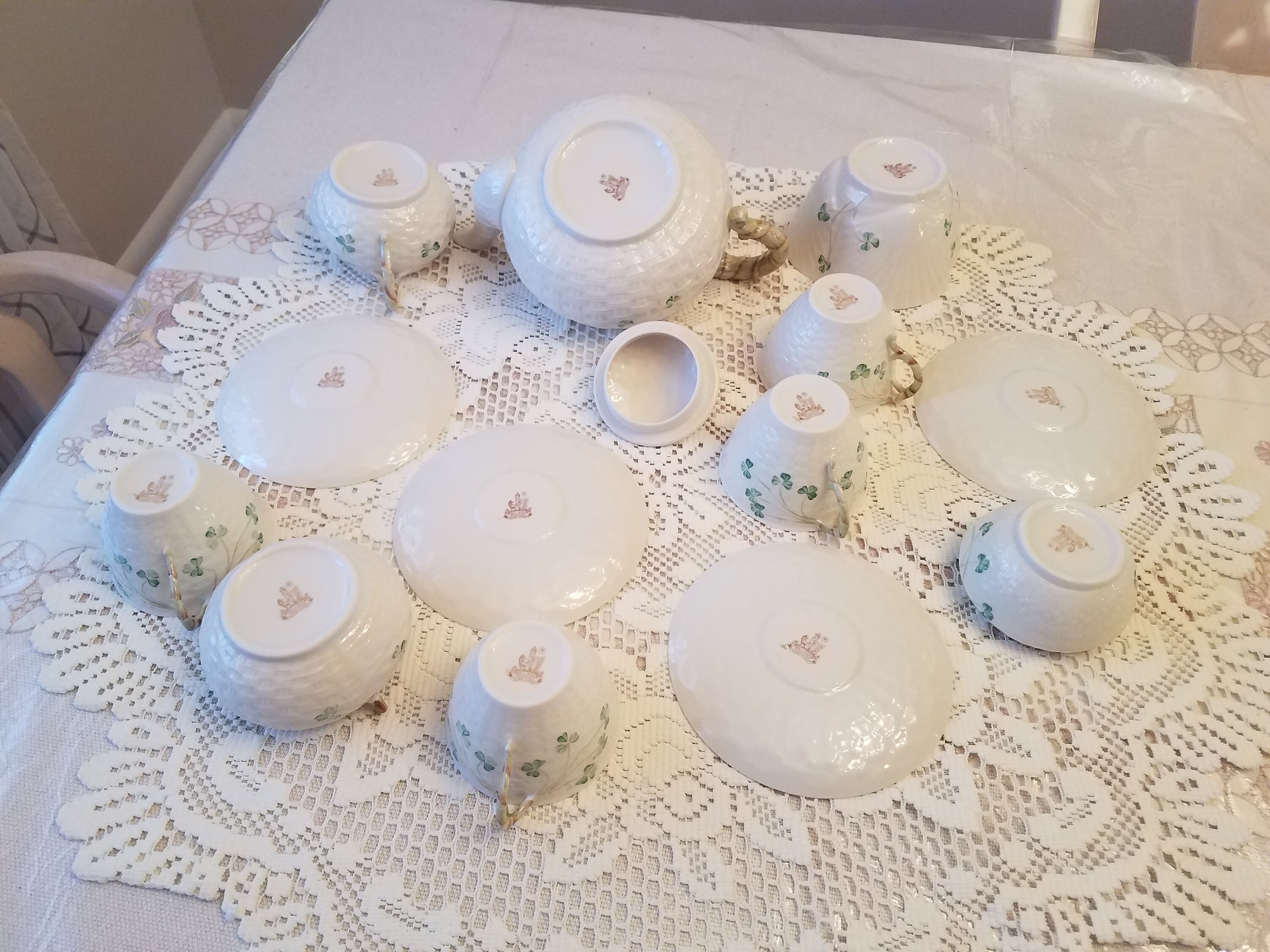 Vintage Belleek Tea Set Etsy