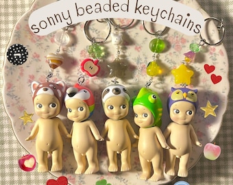 Sonny Kewpie Angel Kawaii Beaded Handmade Keychains | Jungle and Rainforest Animal Edition