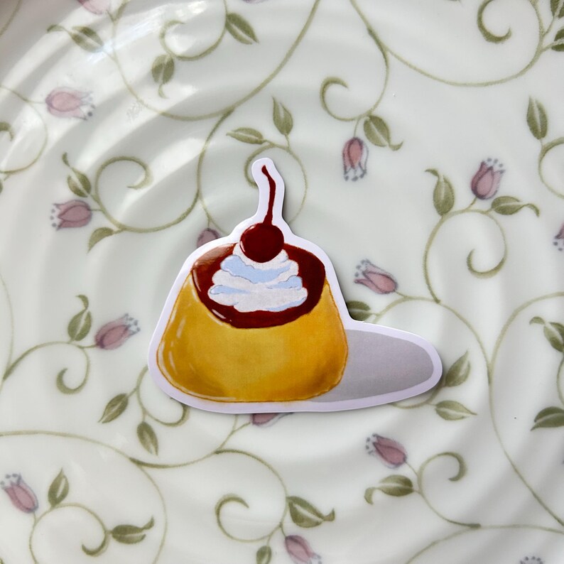 Dessert Flan Cake Pudding Sticker - Etsy
