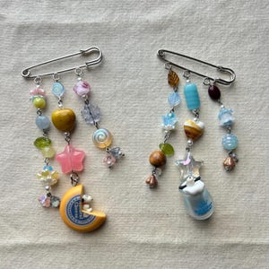 Snoop White Cartoon Dog Kawaii Handmade Beaded Bag Pins | Dairy Edition