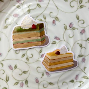 Leckere süße Dessert Gebäck Kuchen Aufkleber
