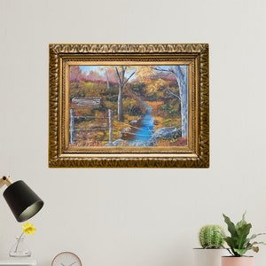 One of a kind original oil painting, rustic wall art, office decor, home decor