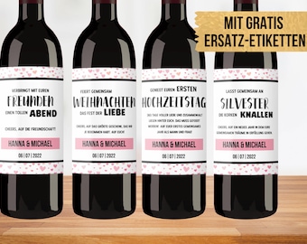 8pcs Wine Bottles Label Milestones Personalized | Labels Wedding Gift | Wine Label Wedding Events Friends Bottle Label