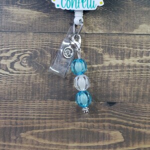 Bead Badge Reel Charm | Zipper Charm | Planner Charm | Badge Buddy Charm | Cute Badge Holder Charm | Stitch Marker | Lanyard Charm