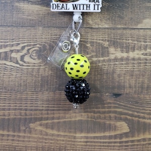 Bubblegum Bead Badge Reel Charm | Zipper Charm | Planner Charm | Badge Buddy Charm | Cute Badge Holder Charm | Stitch Marker | Lanyard Charm