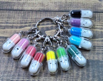 Pill Badge Reel Charm | Medicine Zipper Tumbler Charm | Nurse Charm | Badge Buddy Lanyard Charm | Bracelet Shoe Phone Charm | Stitch Marker