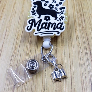 Book Badge Reel Charm | Bible Zipper Charm | Planner Charm | Badge Buddy Charm | Cute Badge Holder Charm | Stitch Marker | Lanyard Charm