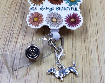 Dachshund Badge Reel Charm | Dog Zipper Tumbler Charm | Nurse Charm | Badge Buddy Lanyard Charm | Bracelet Shoe Phone Charm | Stitch Marker