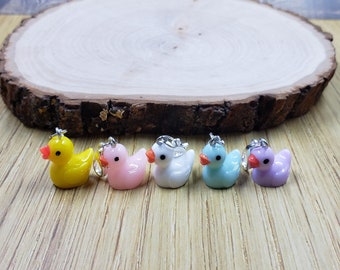 Rubber Duck Badge Reel Charm | Zipper Charm | Planner Charm | Badge Buddy Charm | Cute Badge Holder Charm | Stitch Marker | Lanyard Charm