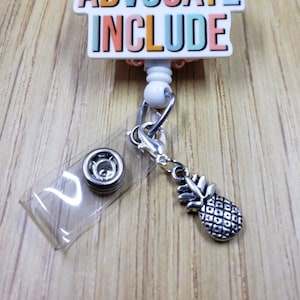 Pineapple Badge Reel Charm | Zipper Charm | Planner Charm | Badge Buddy Charm | Cute Badge Holder Charm | Stitch Marker | Lanyard Charm