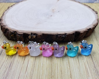 Rubber Duck Badge Reel Charm | Zipper Charm | Planner Charm | Badge Buddy Charm | Cute Badge Holder Charm | Stitch Marker | Lanyard Charm
