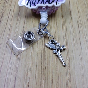 Fairy Badge Reel Charm | Zipper Charm | Planner Charm | Badge Buddy Charm | Cute Badge Holder Charm | Stitch Marker | Lanyard Charm