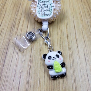 Panda Badge Reel Charm | Zoo Zipper Charm | Planner Charm | Badge Buddy Charm | Cute Badge Holder Charm | Stitch Marker | Lanyard Charm