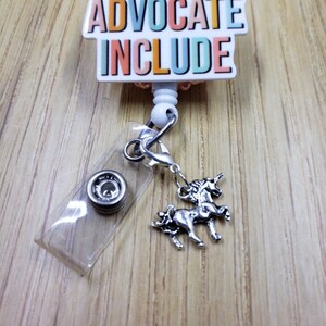 Unicorn Badge Reel Charm | Zipper Charm | Planner Charm | Horse Badge Buddy Charm | Cute Badge Holder Charm | Stitch Marker | Lanyard Charm