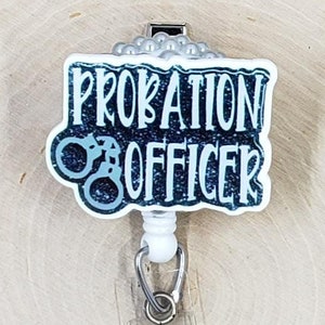 Probation Officer Badge Reel | Parole Officer Badge Reel | Jail ID Holder | Law Enforcement Badge Reel | Legal System Retractable Badge Reel